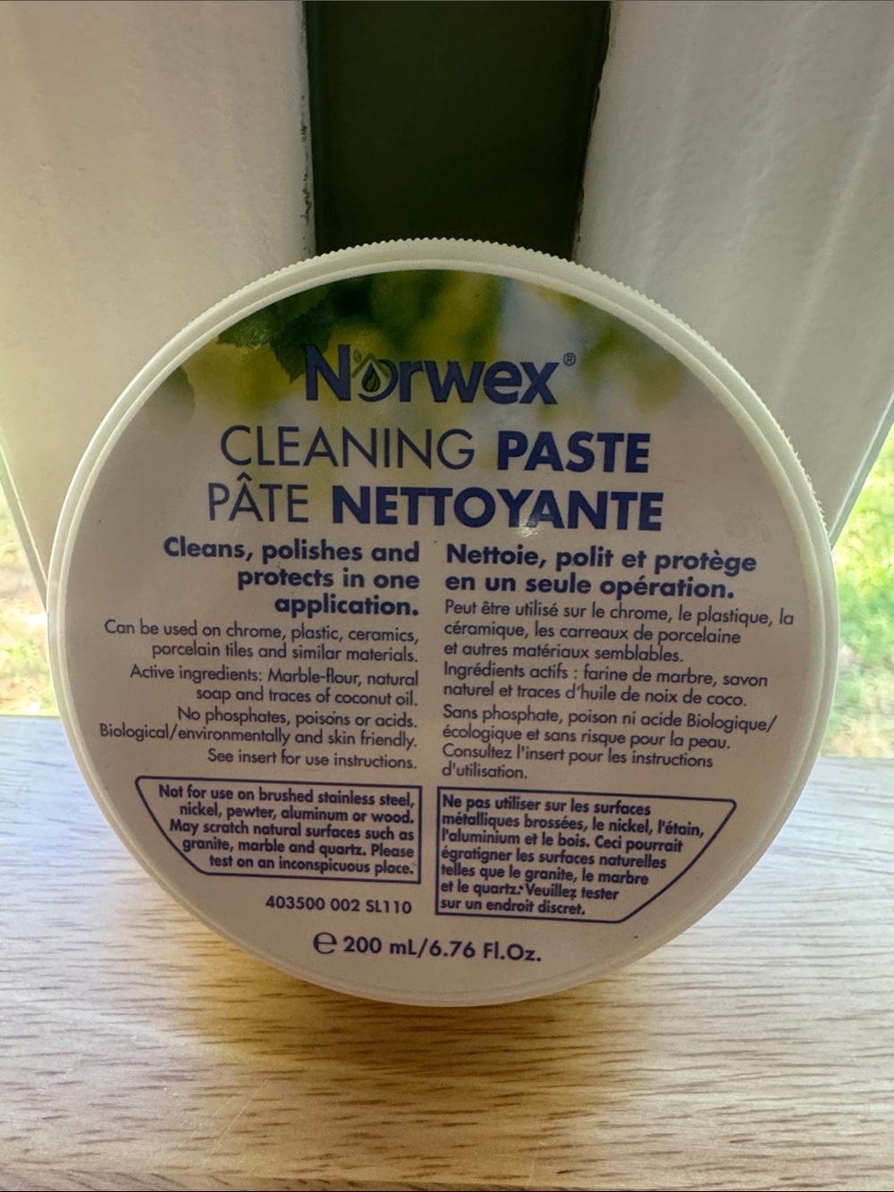 Norwex White Cleaning Paste Tub